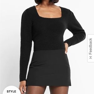 express high-waisted mini skirt